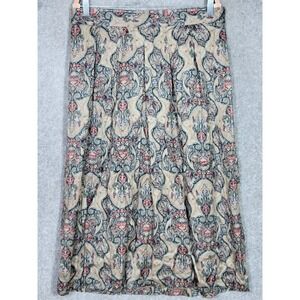 Vintage‎ August Max Maxi Skirt Womens Size 18W Floral Rayon Pleated Pockets USA